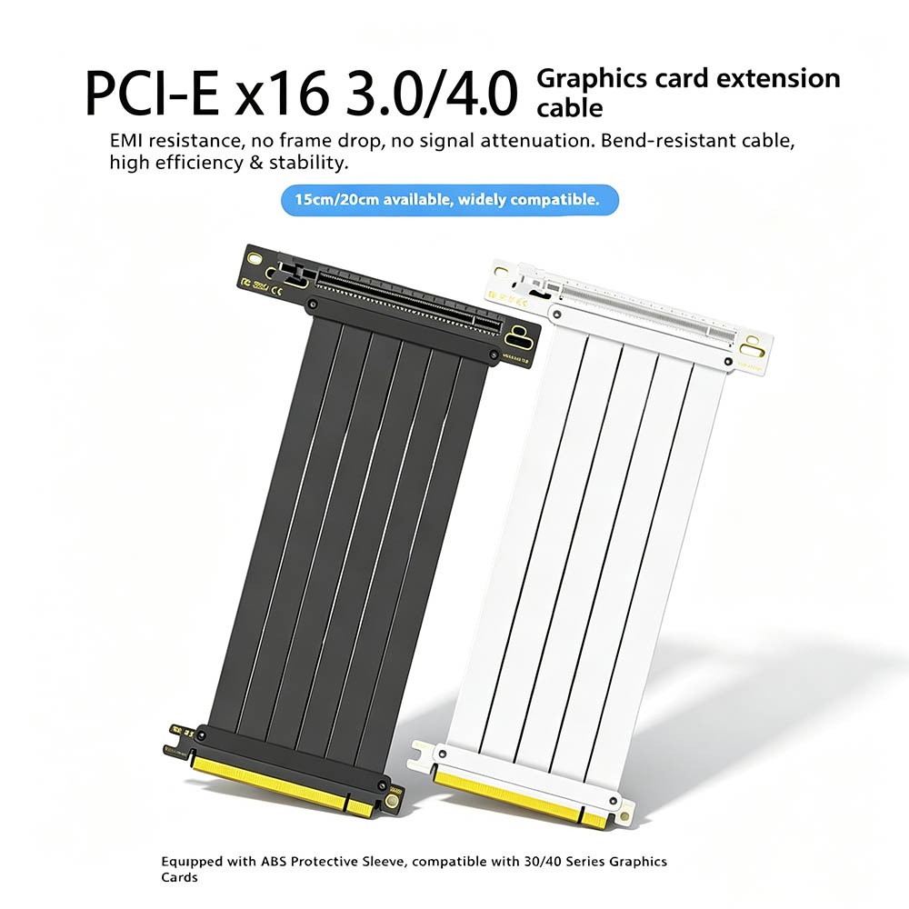 PCI‑E 4.0/3.0 X16 GPU Riser Ca - Pcie 4.0 X16 Riser Cable 90 Degree 评论和价格
