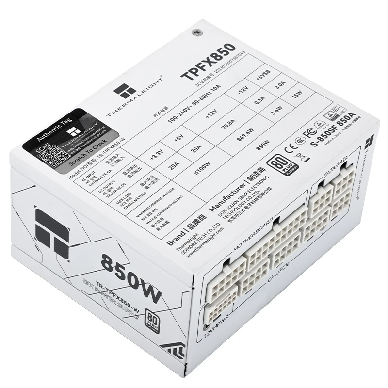 Thermalright TR-TPFX850 White  - Sfx Power Supply 850W Gold 评论和价格